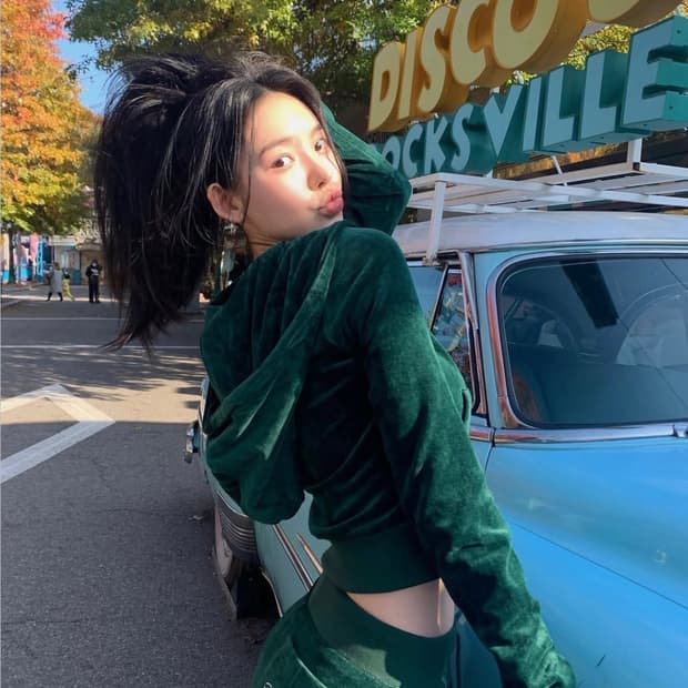 페일제이드 Y2K Velour Two Pieces Green