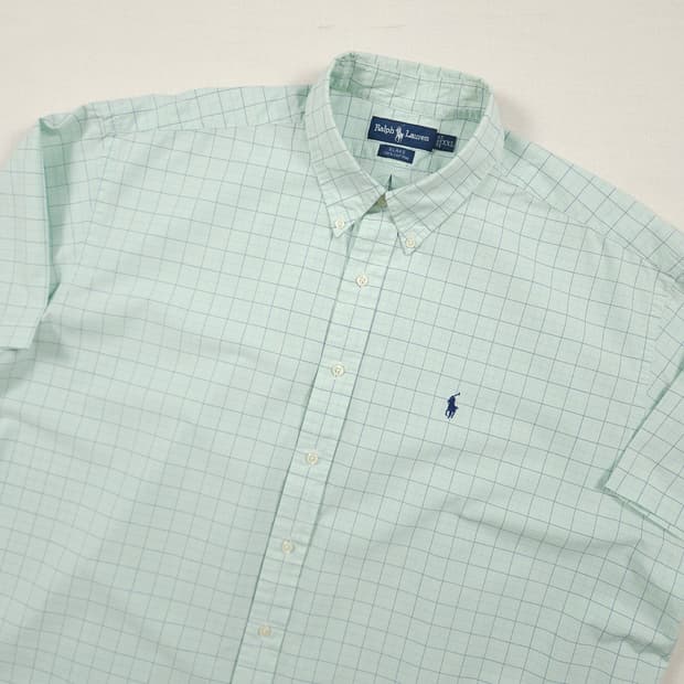 2XL(110) 폴로랄프로렌 체크 반팔셔츠