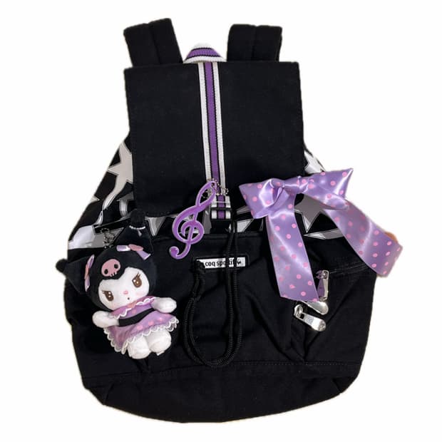 쿠로미깔 별무늬 백팩 ⭐️