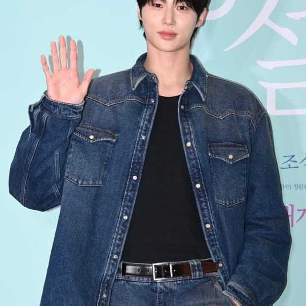 프라다 패딩 데님 셔츠 블루 M 105