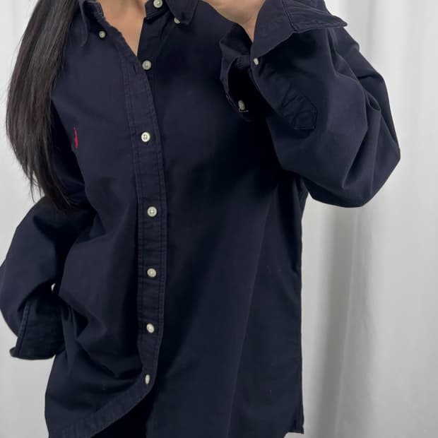 폴로 클래식 핏 네이비 셔츠