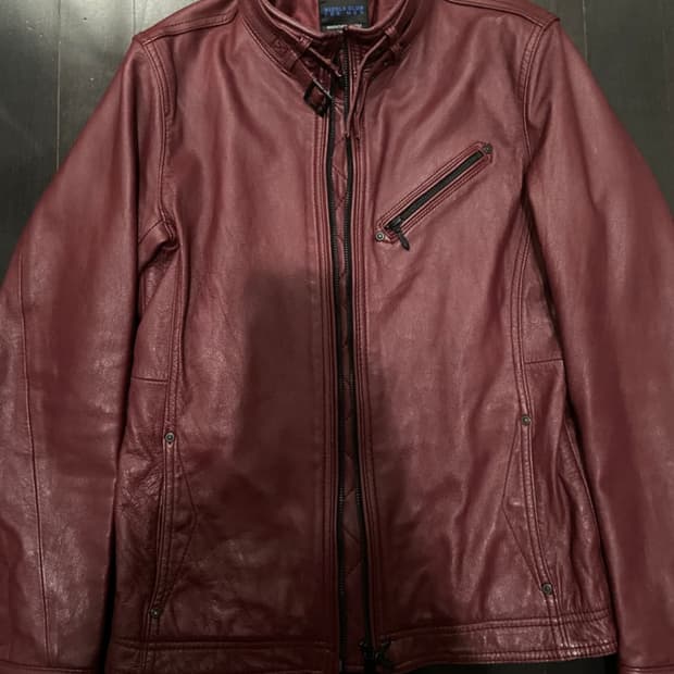 Nicole Club for Men Wine Leather Jacket