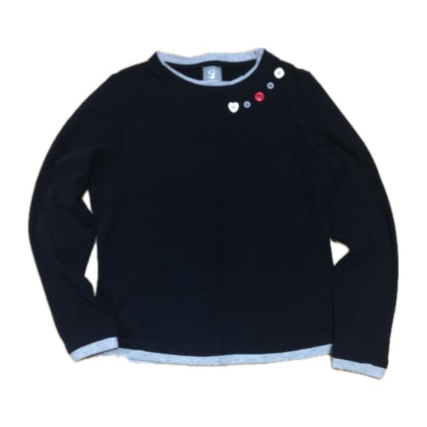 Someplace long sleeve — black&grey