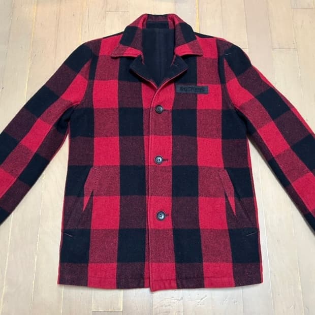 와코마리아 체크코트 L사이즈(95) 판매합니다