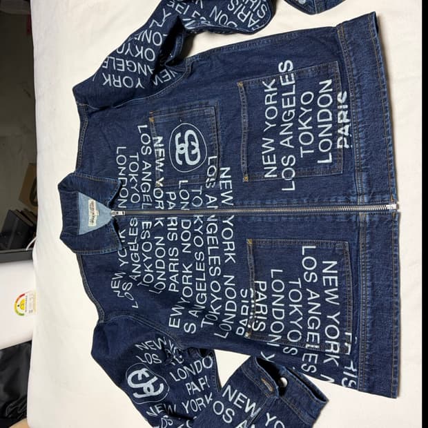 스투시 시티링크 청자켓 xl