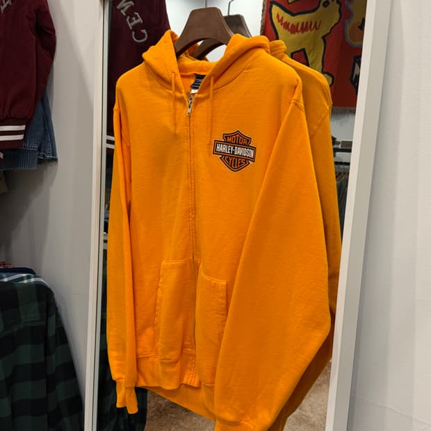 B&E Sport 빈티지 할리데이비슨 후드 집업