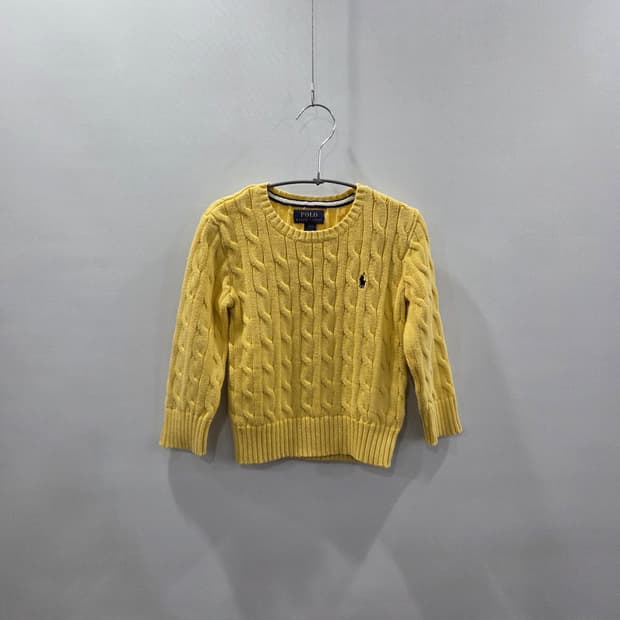 폴로랄프로렌 키즈 케이블 니트 옐로우 4T