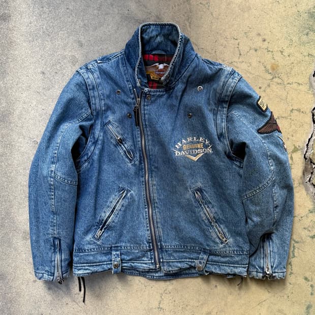 90s Harley Davidson Convertible Jacket