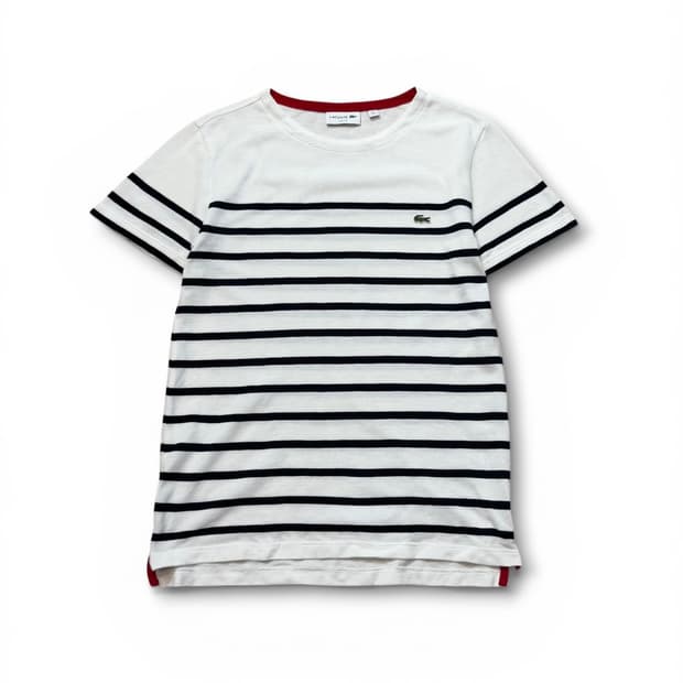 라코스테 남성 슬림핏 보트넥 반팔 티셔츠