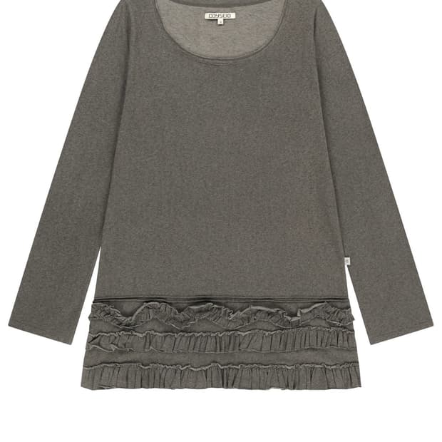 코이세이오 프릴 원피스 브라운