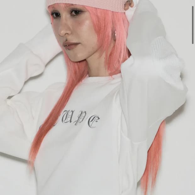 셋업이엑스이 와플 자수 비니 핑크