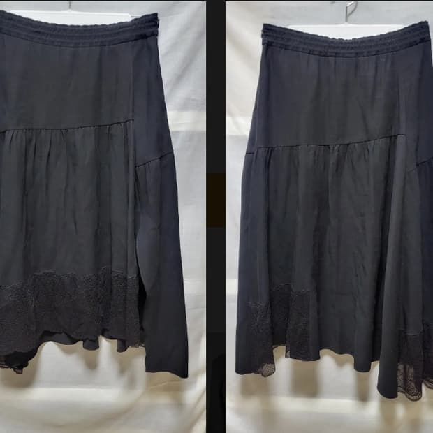 sjsj 19fw 블랙 레이스 스커트