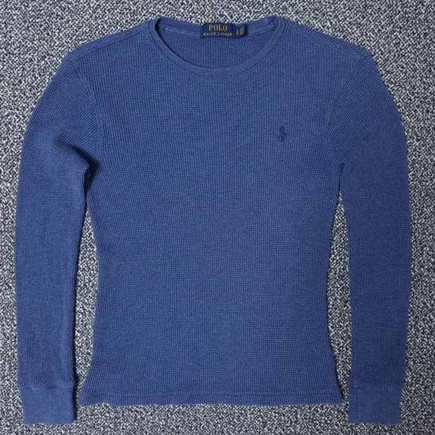 [무료배송][S]폴로 여성용 롱슬리브 와플티 긴팔티