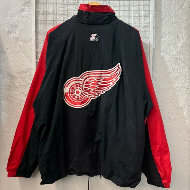 스타터 X NHL 90s 올드스쿨 디트로이트 레드윙스 바람막이 L