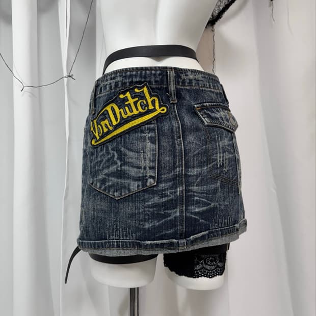 von dutch denim skirt