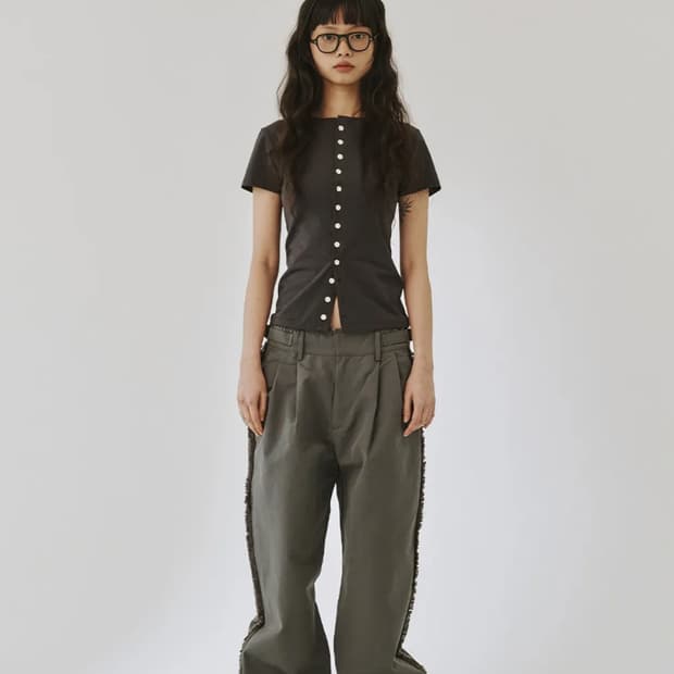 플리즈프로젝트 디스트로이드 트라우저 챠콜