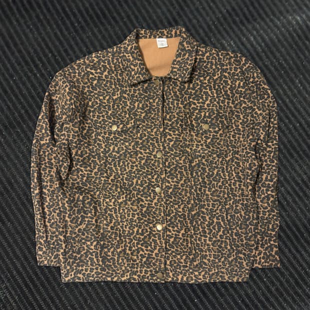 빈티지 레오파드(호피) 트러커 자켓