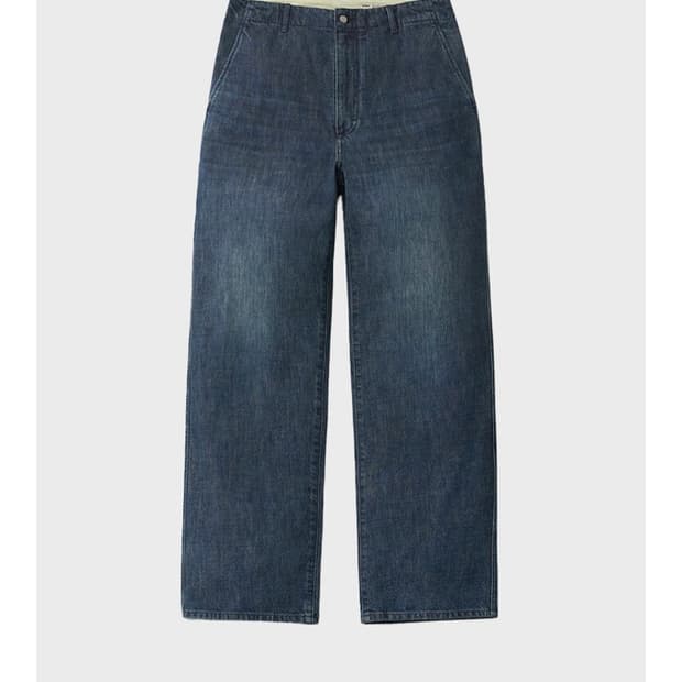 [POTTERY] 원워시드 와이드 데님 Mid Indigo _1 size