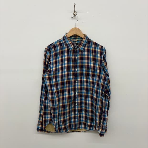 빔즈 체크 남방 셔츠 긴팔 공용 M