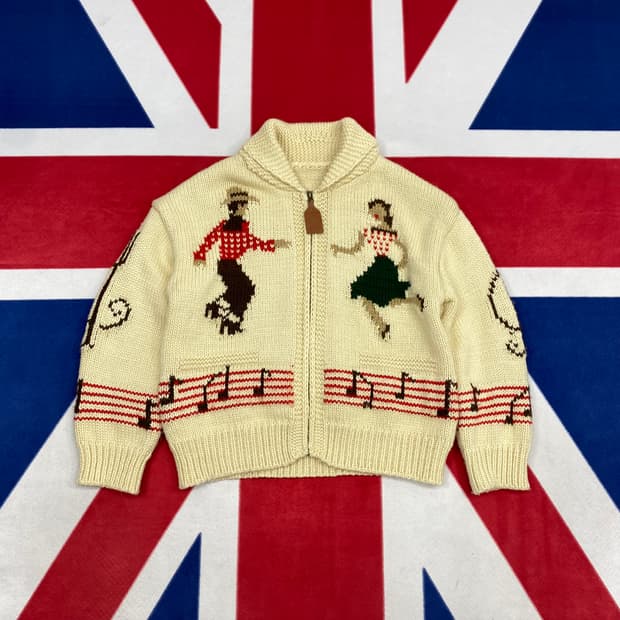 빈티지 니트자켓 실측 여성 44-55