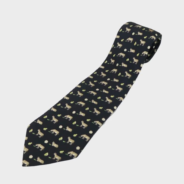 에르메스 실크 패턴 넥타이 66958