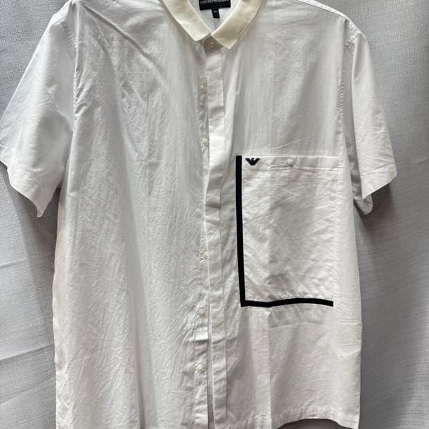 엠포리오 아르마니 빅포켓 로고 카라디테일 반팔셔츠 3XL(XL)