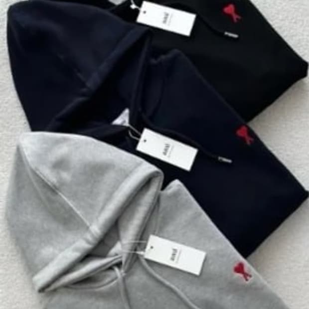 아미 하트로고 후드티 