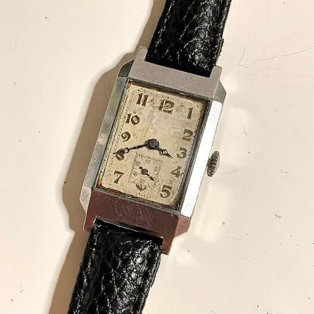 1930년대 빈티지 스위스제 사각 수동 시계 앤틱 SWISS