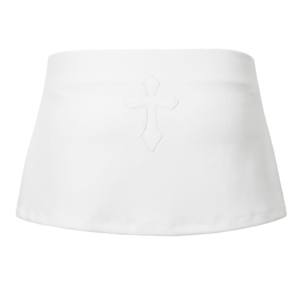 쓰리타임즈 로우 크로스 스커트 아이보리 M 사이즈