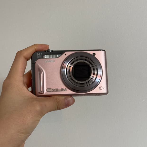 카시오 H15 핑크 빈티지 카메라