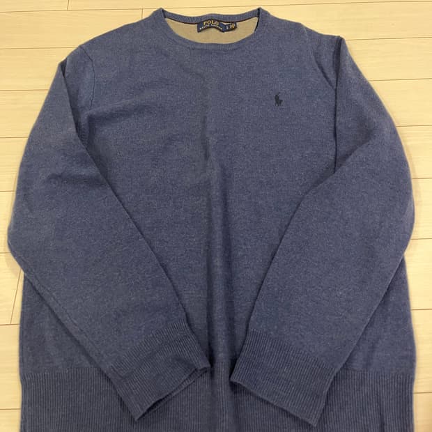 폴로 메리노 울 니트 L