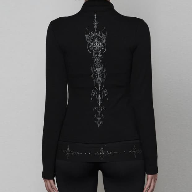 에트오소메 Pocket Half-turtleneck Button Long