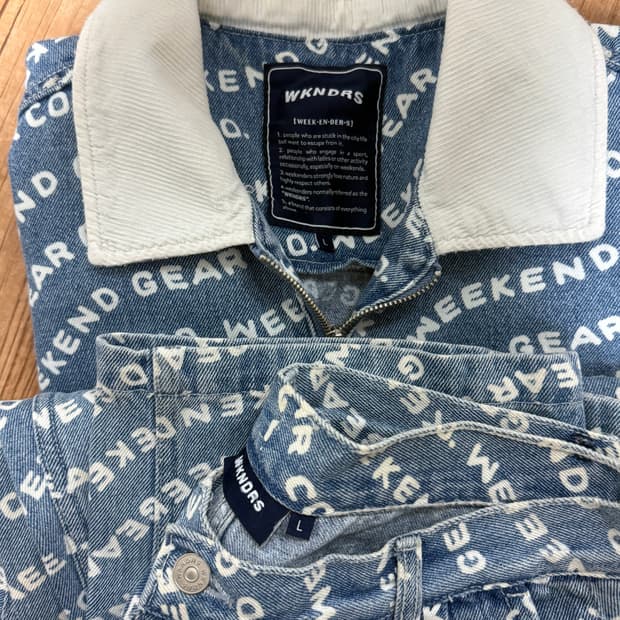 위캔더스 데님 셋업 L 