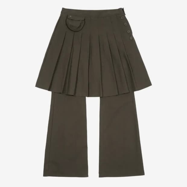 더콜디스트모먼트 TCM skirt layered pants