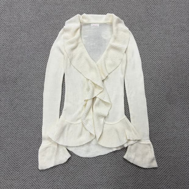 리즈리사 프릴 카라 니트 가디건 v2170