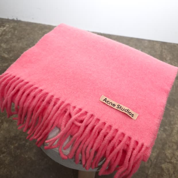 Acne Studios 아크네 스튜디오 슬림 울 프린지 스카프(뉴스키니)