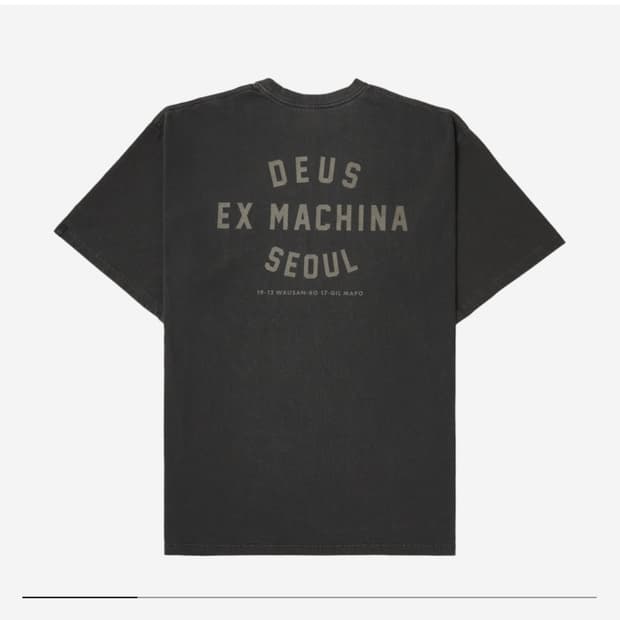 데우스 엑스 마키나 빈티지 워시드 서울 반팔티 M