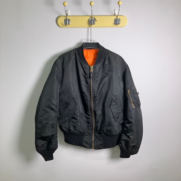 알파인더스트리 블랙 ma-1 항공 점퍼 L