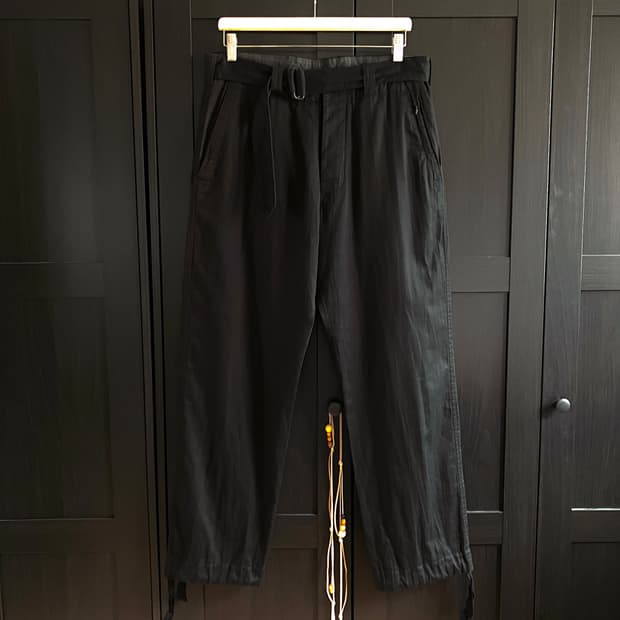 Yohji yamamoto belted pants