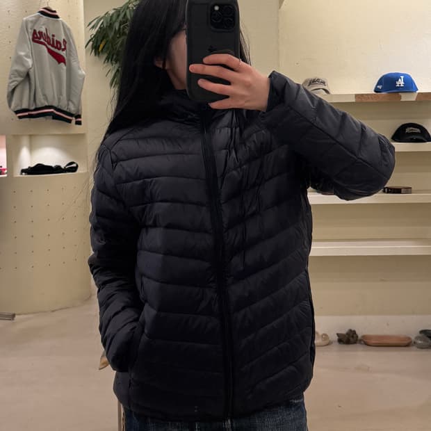 빈티지 네이비 경량 패딩 U84