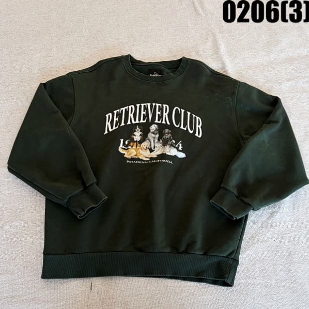 [L] 리트리버 클럽 맨투맨 티셔츠 그린 0206(3)