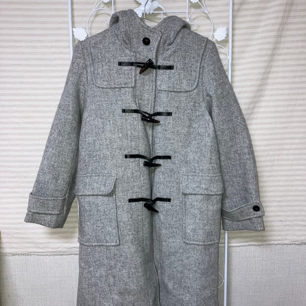 jpn vintage 차콜 떡볶이 롱코트 y2k 스트릿 갸루 펑키