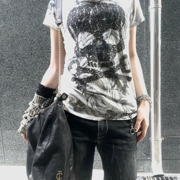 'Buckaroo' skull patchwork t-shirts