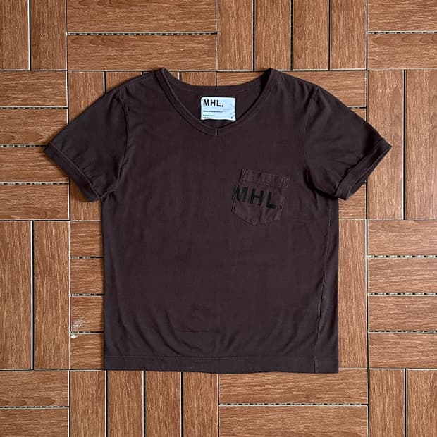 MHL. pocket logo cotton 1/2 tee