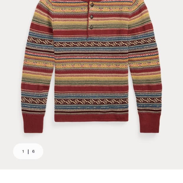 RRL 울 블렌드 헨리 스웨터 M