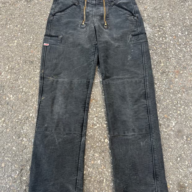 80s GERMANY LOGGER BLACK MOLESKIN 몰스킨팬츠