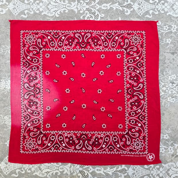 80s 패스트 컬러 프레즐리 반다나