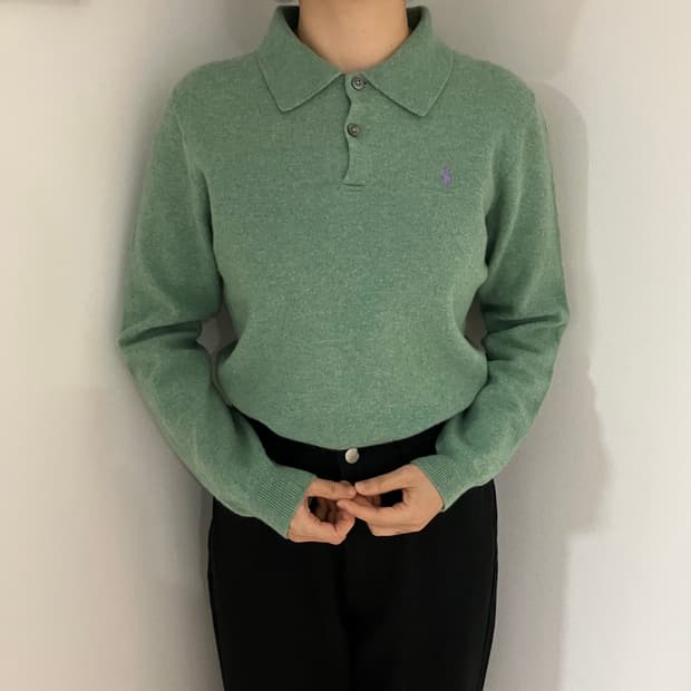 폴로 랄프로렌 메리노울 니트 민트