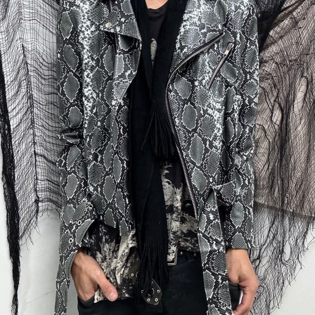 [VKEI] Python Pattern Rider Jacket