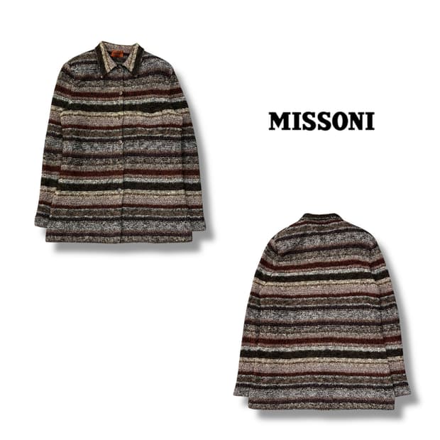  미쏘니 패턴 카라 가디건 y14343